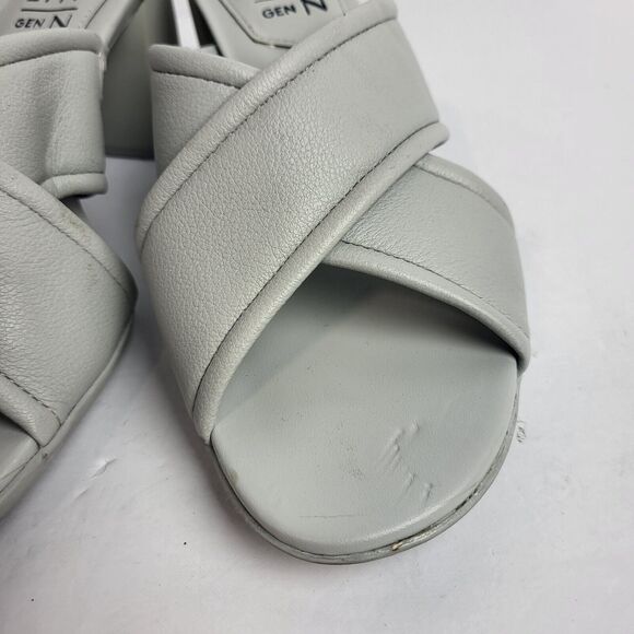 Naturalizer Women's Genn Rhythm Criss Cross Front Slip On Heels Shoes Gray 7.5 - Picture 3 of 11